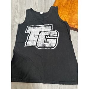 TOP GUN Muscle Tank Top Black Mens S Small Graphic Sleeveless Round Neck T-Shirt